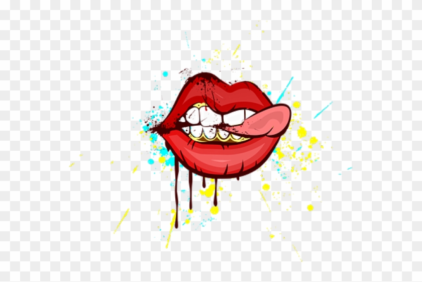 Teeth Cartoon Images - Lips Design #1324588