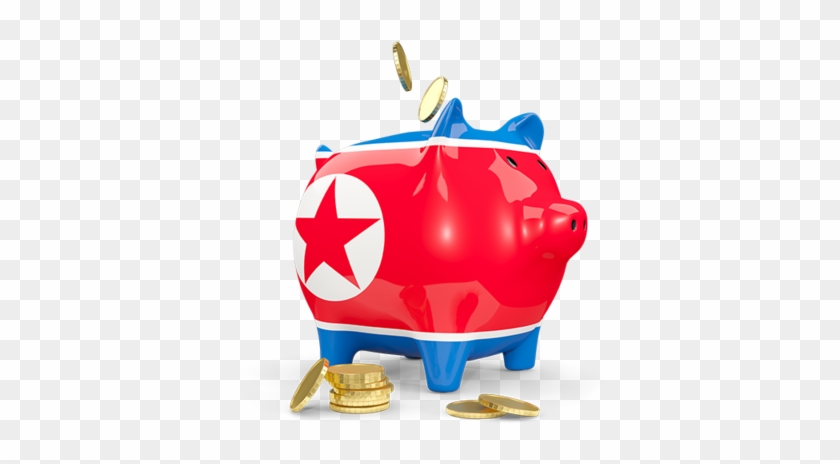 Illustration Of Flag Of North Korea - Piggy Bank #1324595