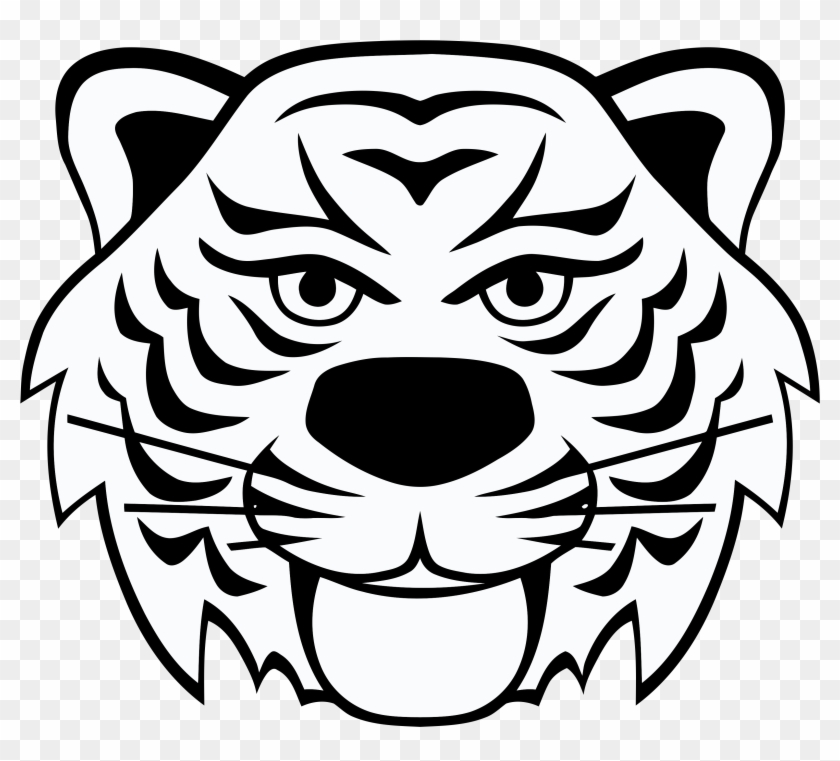 Tenny Logos - Black And White Tiger Face Logo Png #1324631