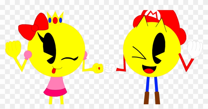 Pac Man And Ms Pac Man's Mario And Peach Cosplay By - Pac-man #1324773