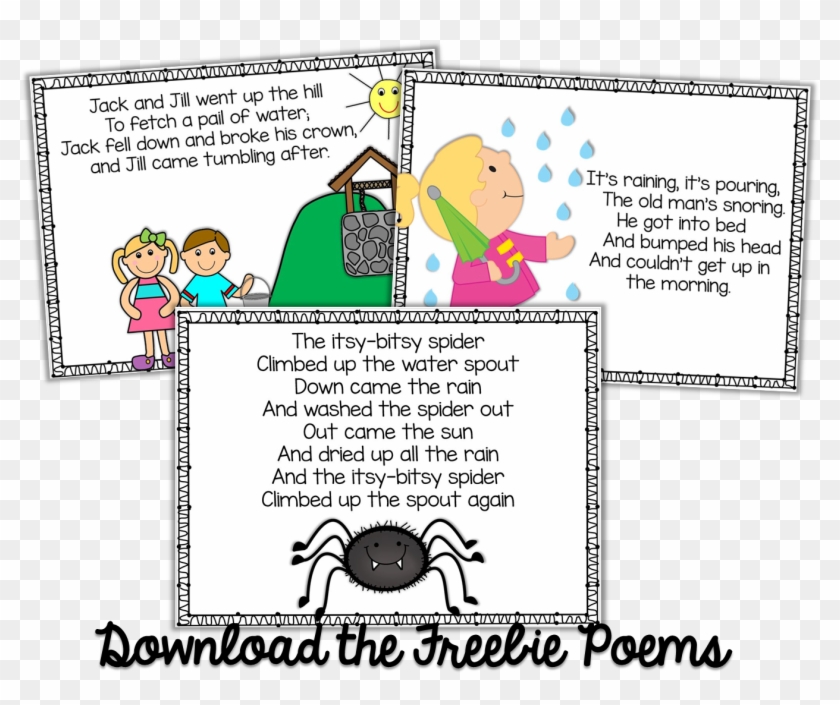 Freebie Kindergarten Weekly Poems - School #1324882