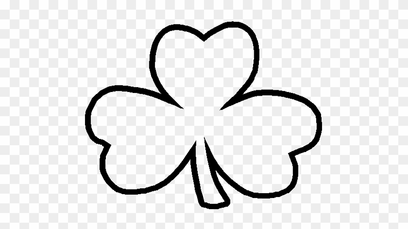 Clover Outline Clip Art - St Patrick's Day Clip Art Black And White #1324981