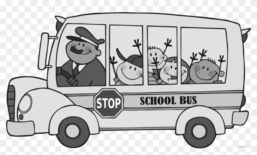 School Bus Transportation Free Black White Clipart - Wheels On The Bus - Free Transparent PNG Clipart Images Download School Bus Transportation Free Black White Clipart - Wheels On The Bus - Free Transparent PNG Clipart Images Download