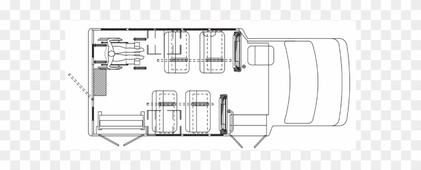 School Bus Floorplan 8p 1wc - Bus #1325044