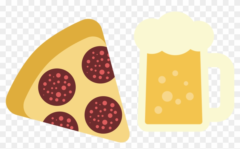 Beer Pizza Fast Food Hamburger - Cartoon Pizza And Beer #1325063