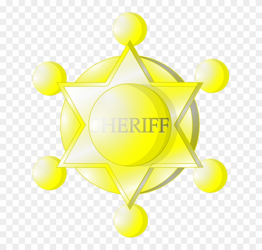 Collection Of Sheriff Badge Clipart - Estrela Amarela Xerife #1325076