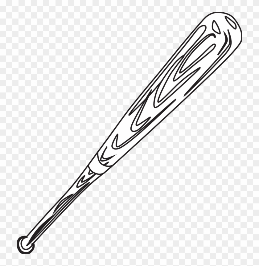 Baseball Bat Coloring Pages Black And White Printable - Coloring Page Baseball Bat #1325123