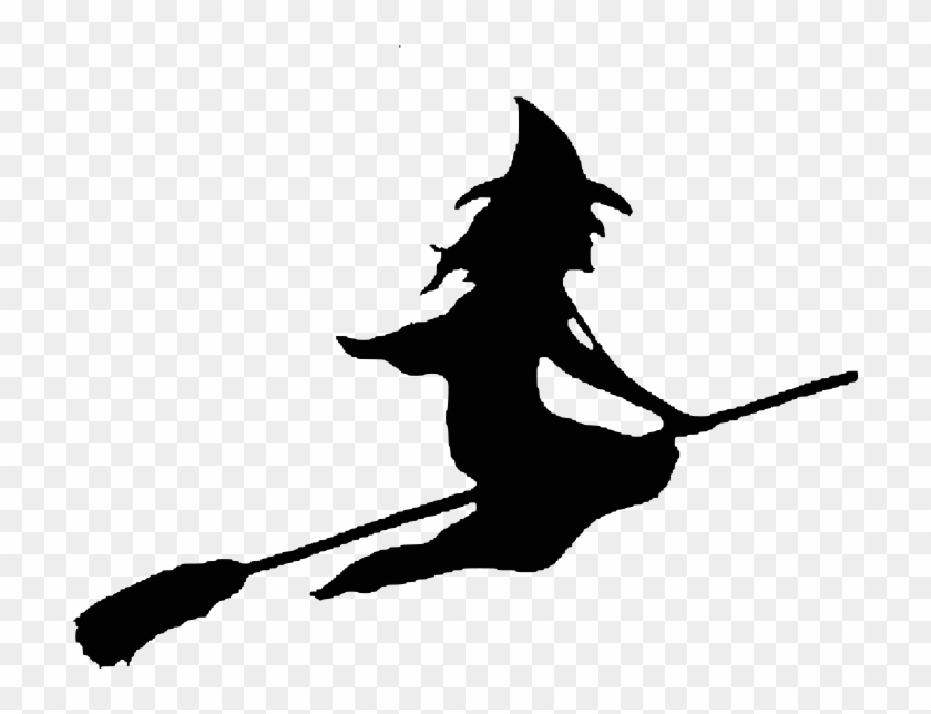 Witch Silhouette Halloween With Silhouette Halloween - Halloween Transparent #1325309