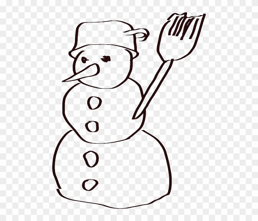 Holidays, Christmas, Winter, Sketch, Snow - Snowman Sketches #1325540