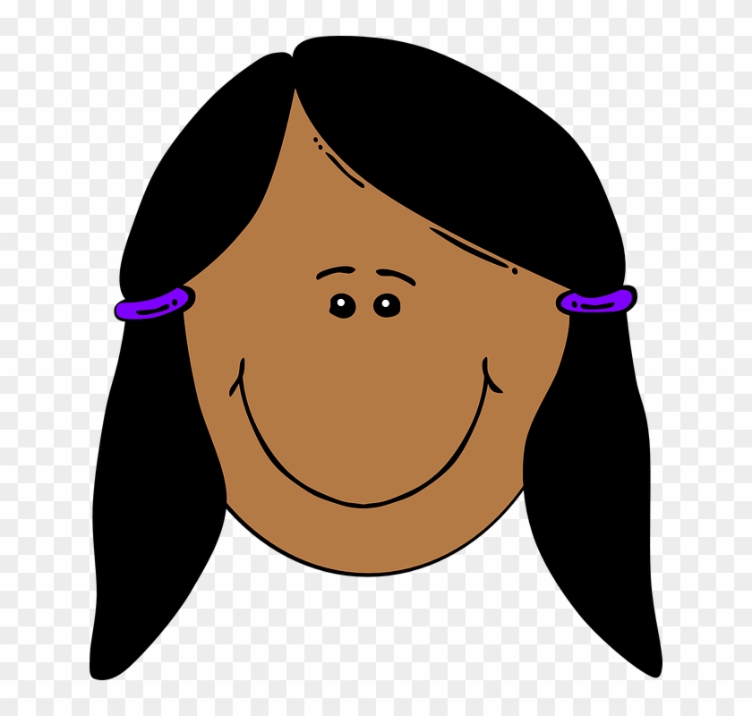 Clipart Girl With Long Black - Black Hair Clip Art #1325553