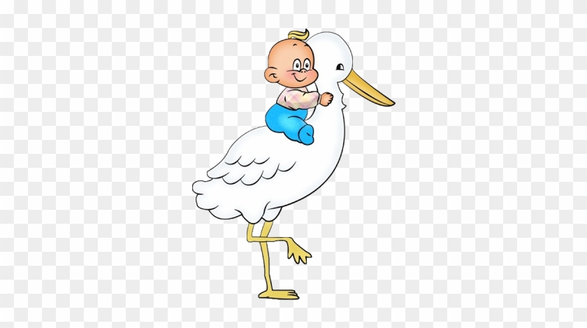 Stork With Baby Cartoon Bird Images - Clip Art #1325558