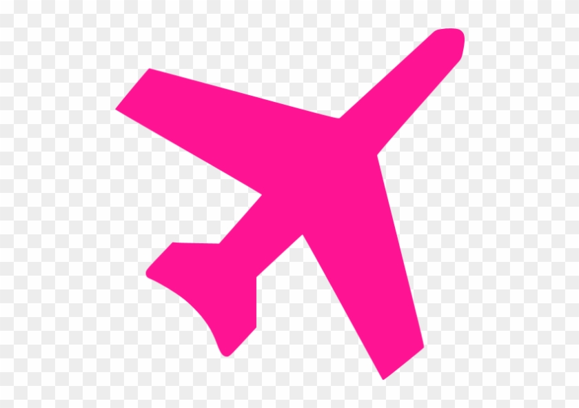 Deep Pink Airplane 3 Icon - Airplane Icon Pink Png #1325568