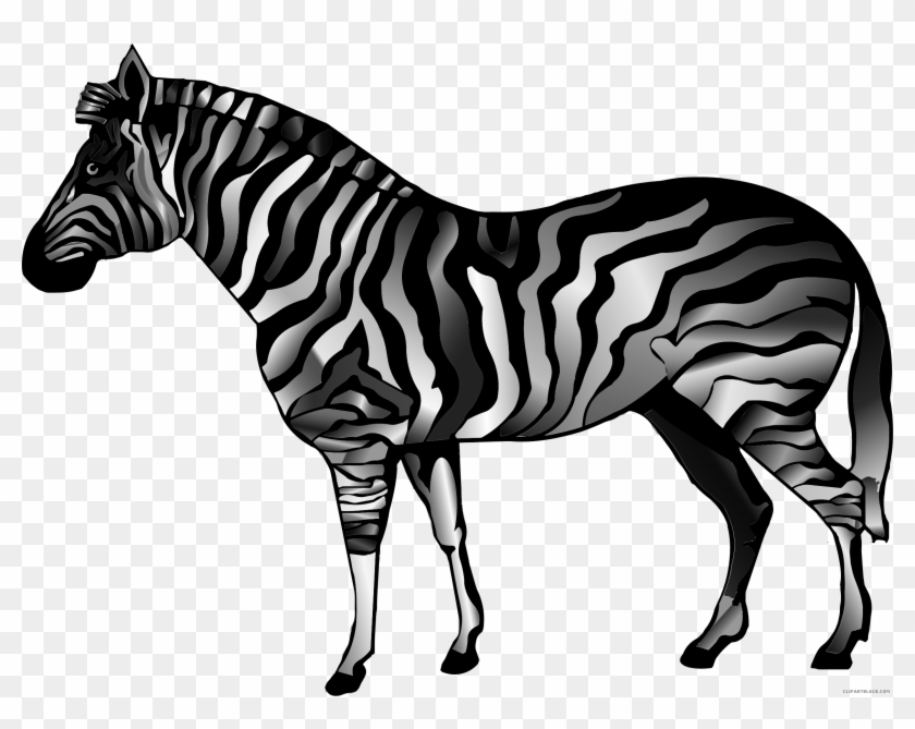 Prismatic Zebra Animal Free Black White Clipart Images - Clip Art #1325666