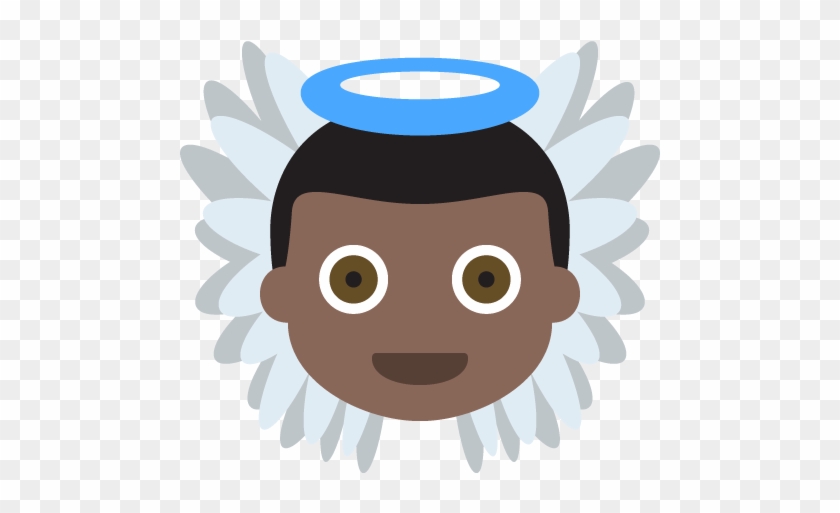 Baby Angel Dark Skin Tone Emoji Emoticon Vector Icon - Baby Angel Dark #1325670