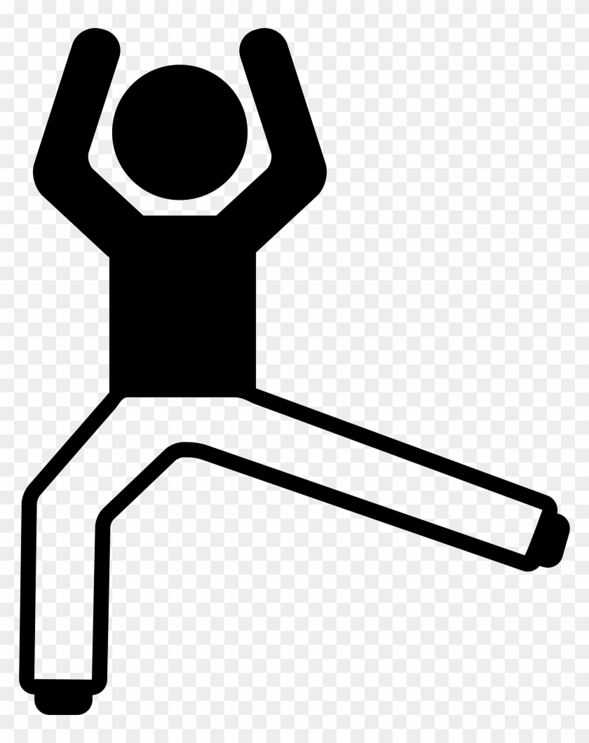 Flexing Arms And One Leg And Stretching Leg - Flexing Arms And One Leg And Stretching Leg #1325699