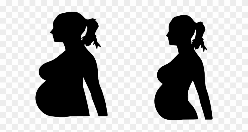 Baby Bump Silhouette Clip Art - Pregnancy Silhouette Clip Art #1325728