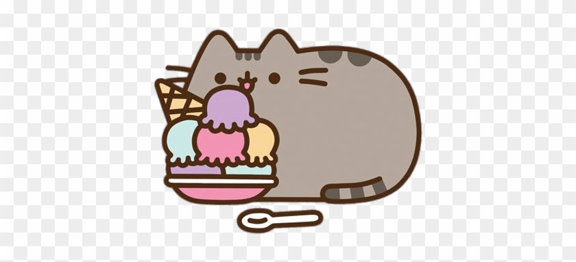 Pin Eating Ice Cream Clipart - Pusheen The Cat 2018 Wall Calendar #1325738