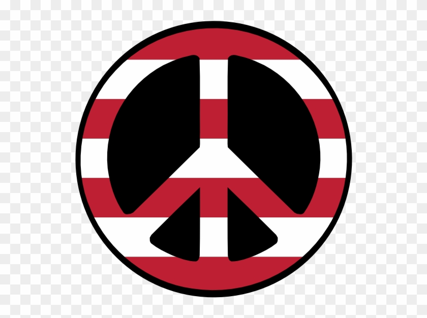 United States Peace Symbol Flag Base 3 555px 34 - Circle #1325879