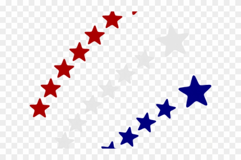 Shooting Star Png Transparent Background - Red White And Blue Stars #1325969