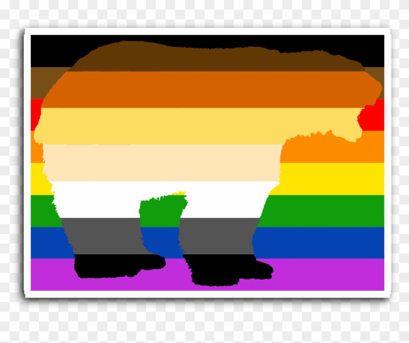 Bear And Pride Unity Combo Flag Vinyl Sticker - Sticker #1325984