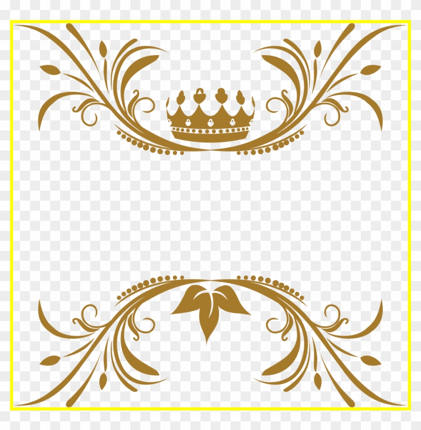 Stunning Crown Flourish No Background Icons Png And - Gold Royal Frame Png #1326035