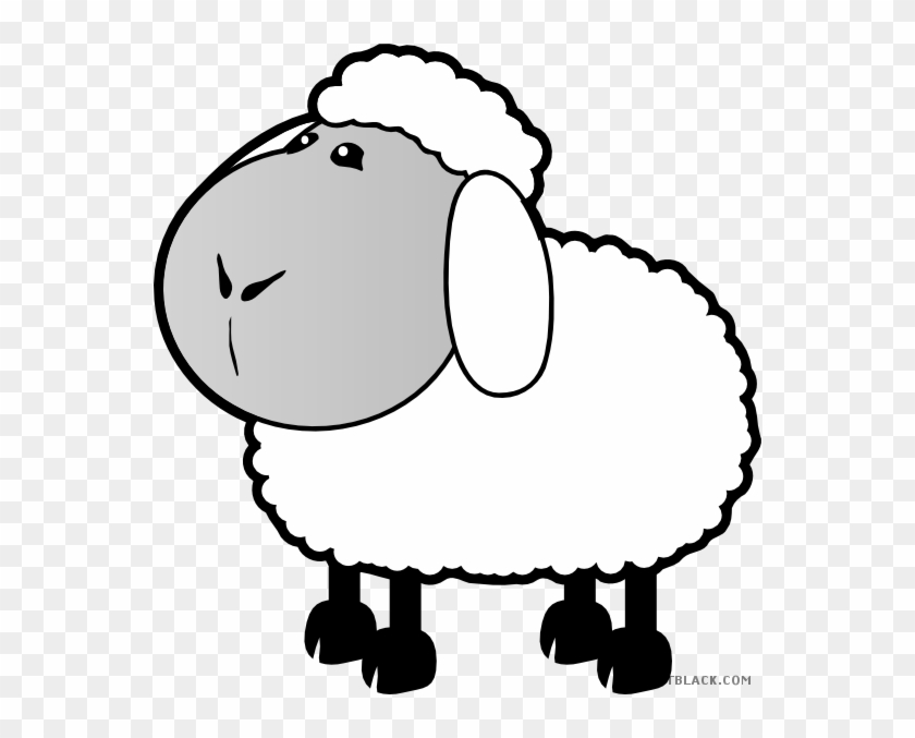 Sheep Animal Free Black White Clipart Images Clipartblack - Cartoon Sheep  Clipart - Free Transparent PNG Clipart Images Download