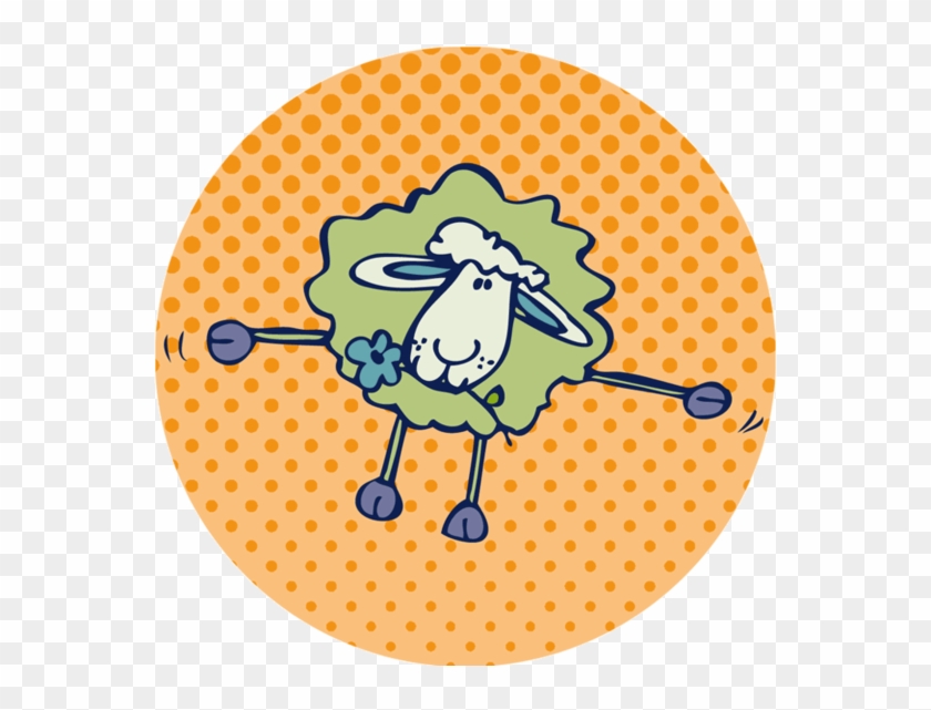 Counting Sheep Round Coaster - It's A Girl Elephant Baby Shower #1326092