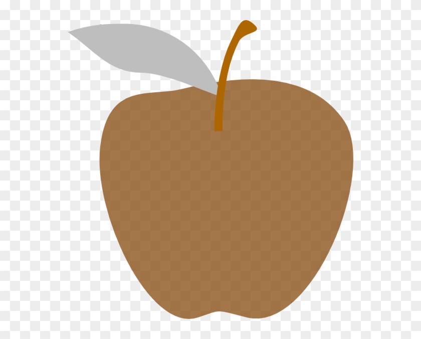 Apple Clipart Orange - Apple Brown Clip Art #1326270