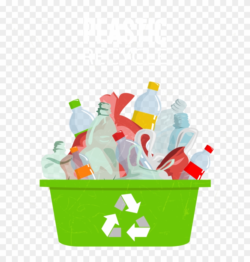 Plastic Recycling Symbol Waste Container - 卡通 廢物 回收 箱 #1326462