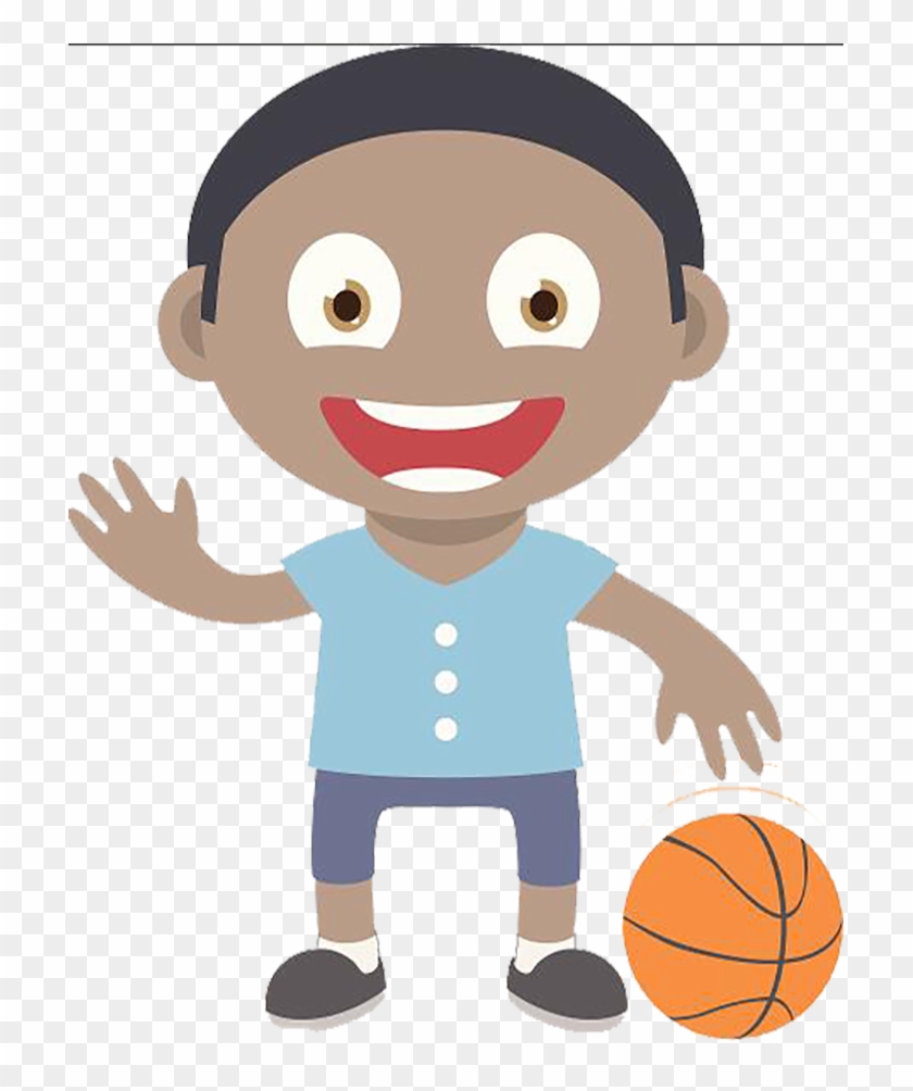 Basketball Cartoon Illustration - Boy Cartoon Character #1326588