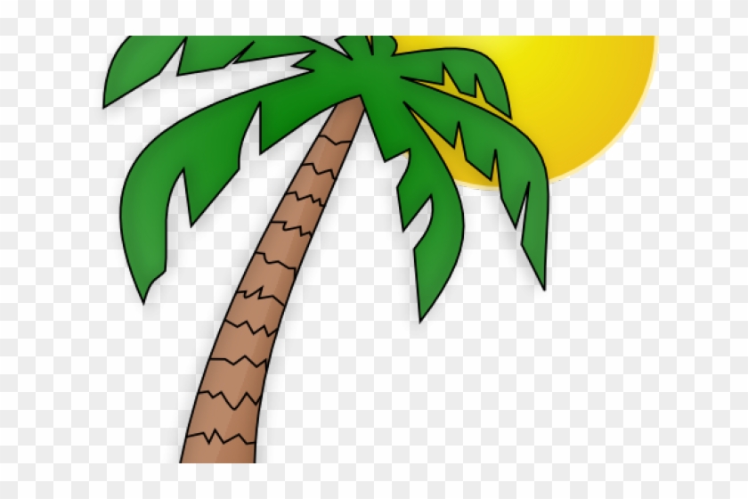 Sunshine Clipart Palm Tree - Palm Tree Cartoon #1326614
