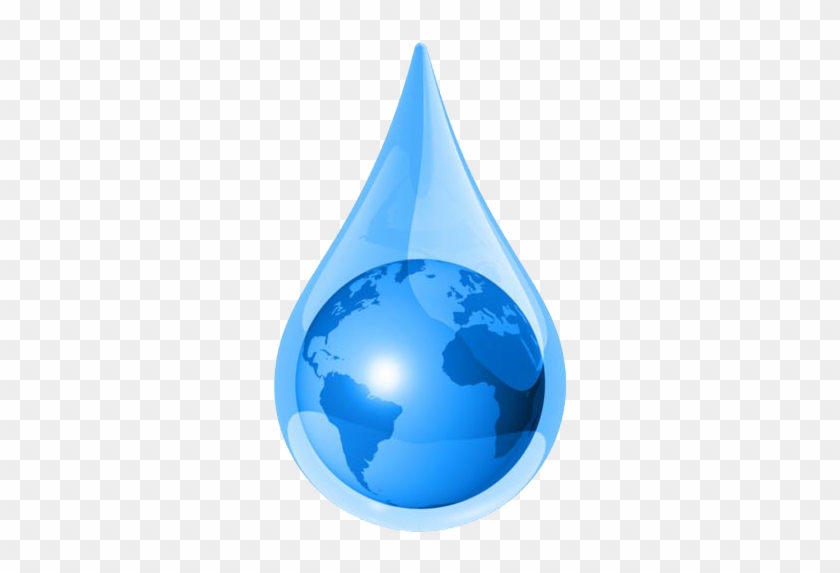 Water Drop And World Png Images - Green Drop Of Water #1326648