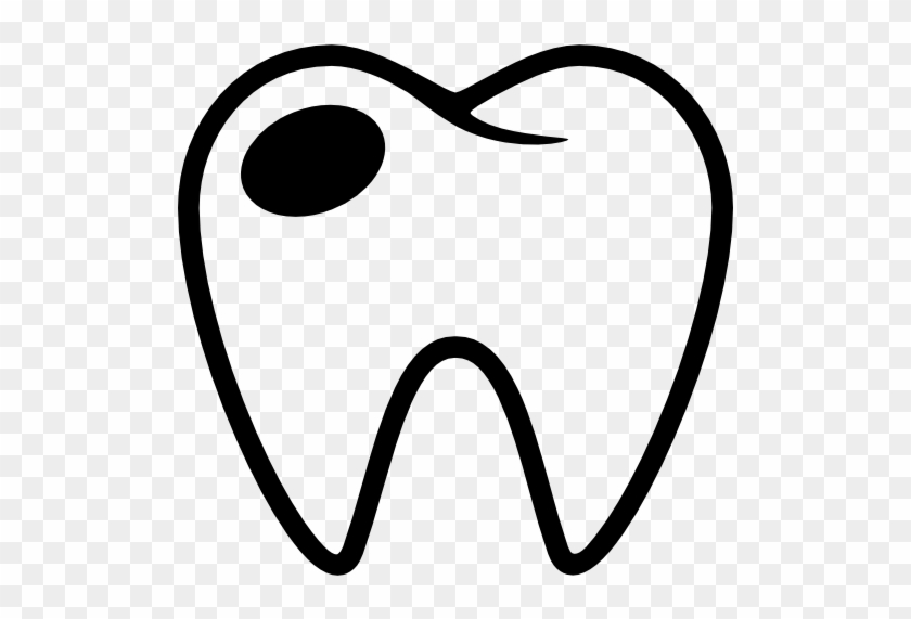 Molar With Cavity Free Icon - Muela Con Carie Para Colorear #1326701