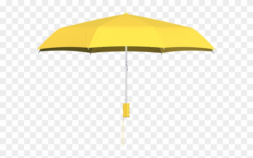 Compact Frame Light Yellow Umbrella Side View - Umbrella Yellow #1326748