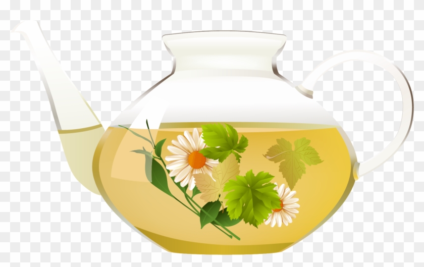 Chrysanthemum Tea Coffee Green Tea Clip Art - Teapot And Cup Png #1326827