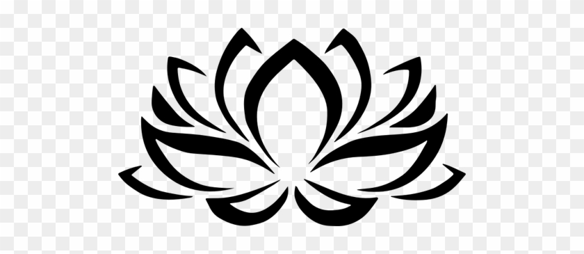 8660 Lotus Flower Outline Clip Art Free Public Domain - Lotus Flower Black And White #1326903