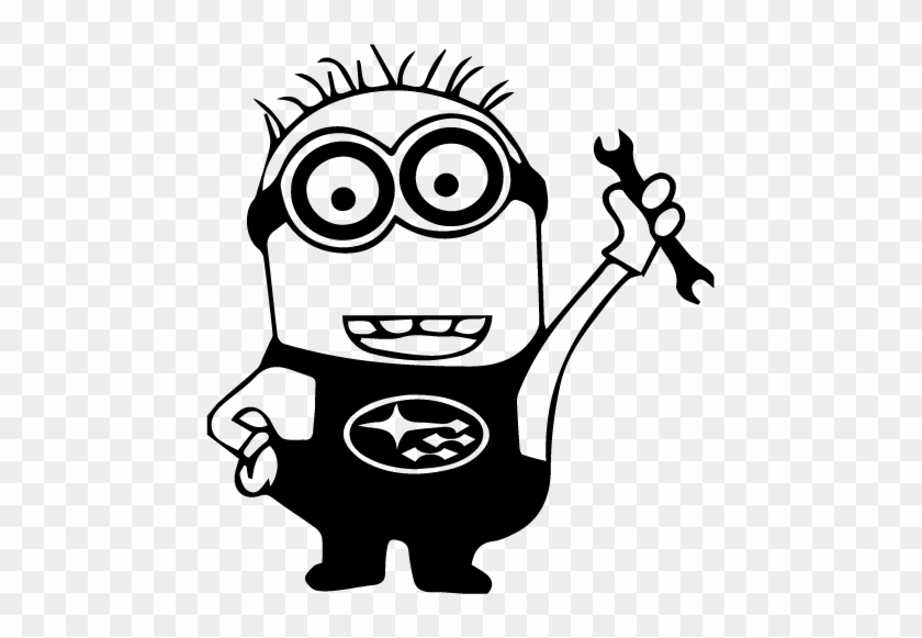 Subaru Minion Vinyl Sticker - Minion Subaru #1326966