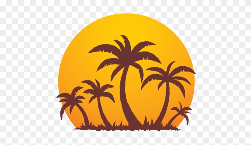 Cee Cee's Caribbean - Sun And Palm Tree Png #1327040