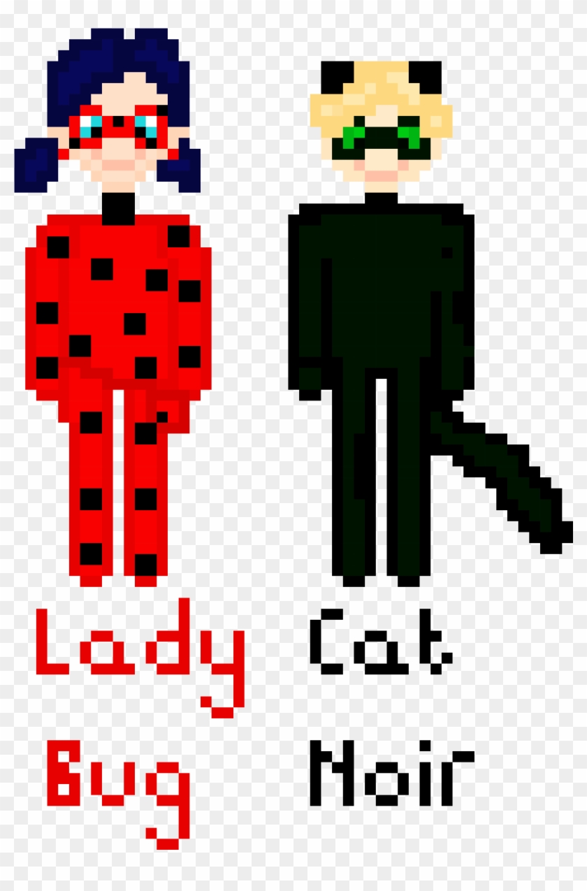 Lady Bug And Cat Noir From Miraculous🐞🐱 - Pixel Art Miraculous #1327073