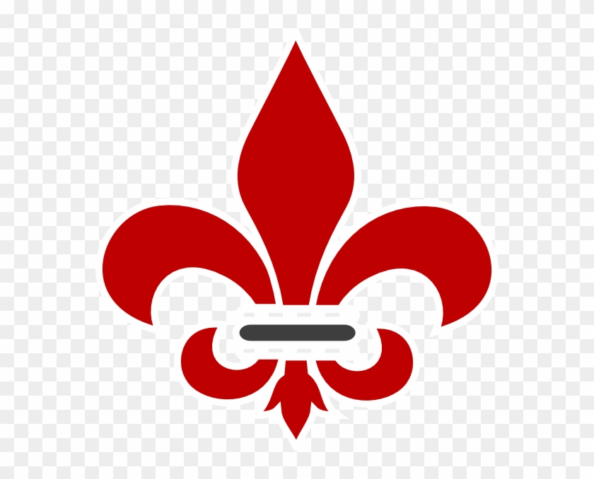 Red And Grey Fleur De Lis Clip Art At Clker - St Anthony Catholic School #1327127