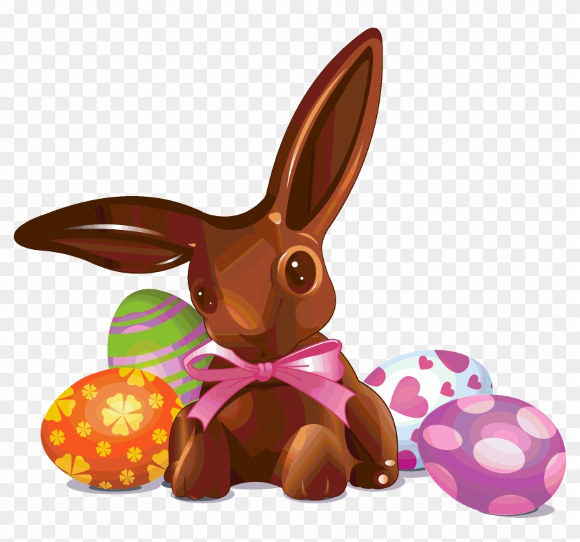 House Clipart Easter Bunny - Chocolate Easter Eggs And Bunnies #1327178