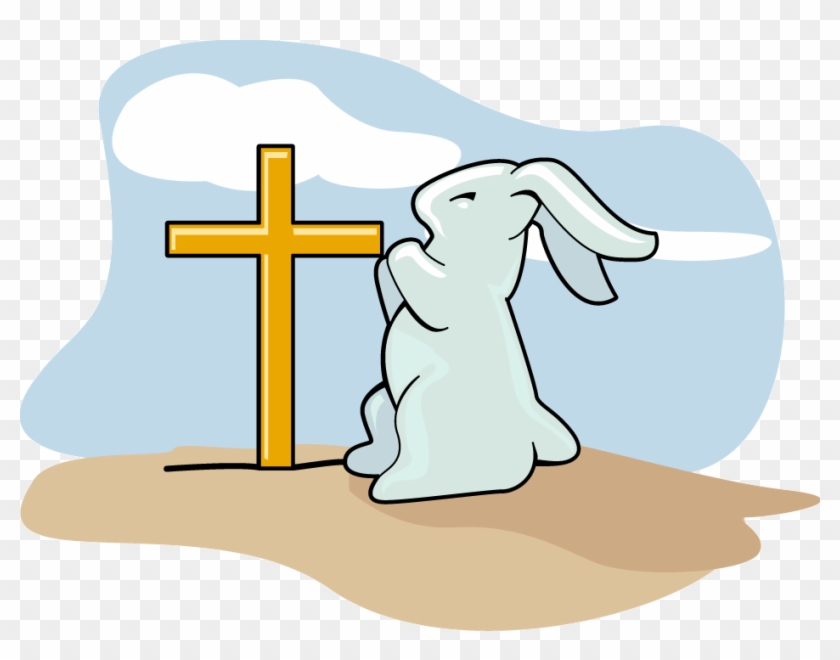 Download Christmas Clip Art ~ Free Happy Holidays, - Bunny With A Cross #1327218