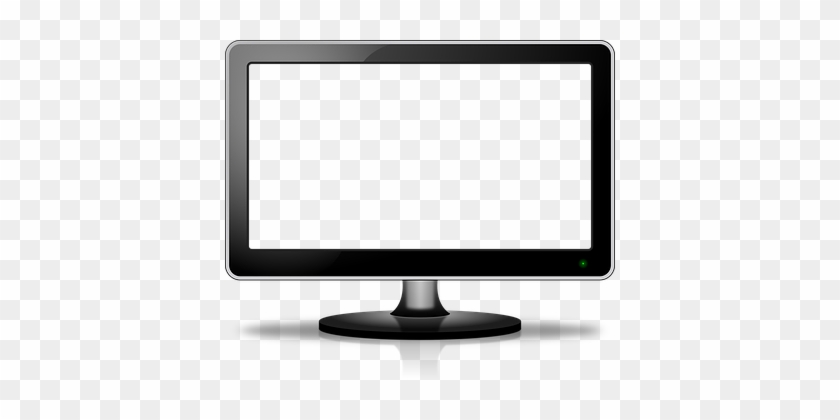 Monitor Tv Television Flat Panel Display F - Lcd Tv With White Screen #1327415