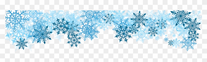 Snowflake Banner Clipart - Blue Snowflakes Border Png #1327453