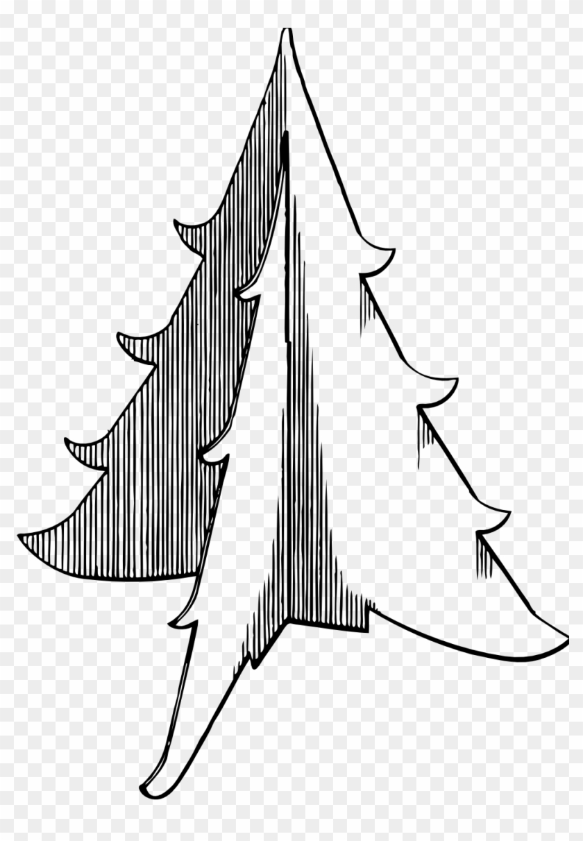 Xmas Christmas Tree 20 Black White Line Art Coloring - Line Art #1327495