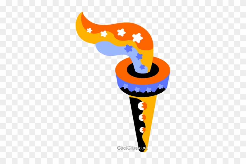 Olympic Torch Royalty Free Vector Clip Art Illustration - Olympic Torch Clipart #1327525