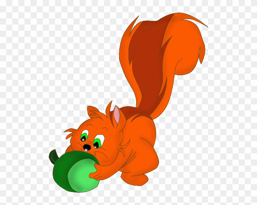 Red Squirrel Clipart Squirrell - Clip Art #1327568