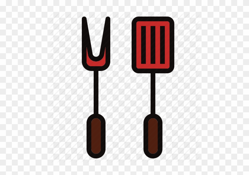 Grill Spatula Clipart - Bbq Fork Clipart #1327627