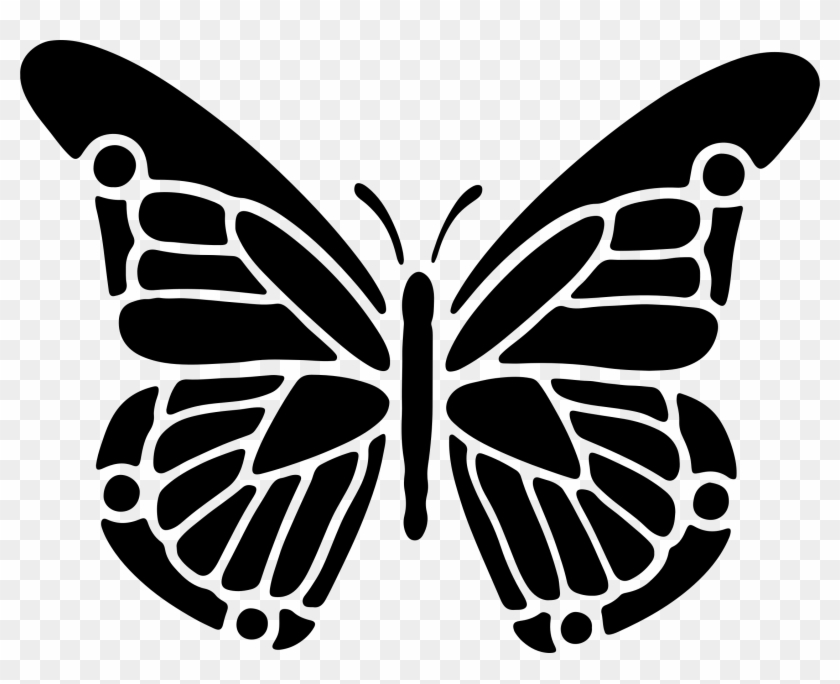 This Free Icons Png Design Of Segmented Butterfly Silhouette - Butterfly Silhouette Clip Art Free #1327697