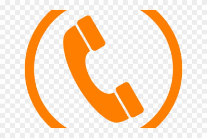 Phone Clipart Orange - Vector Telephone Icon #1327717